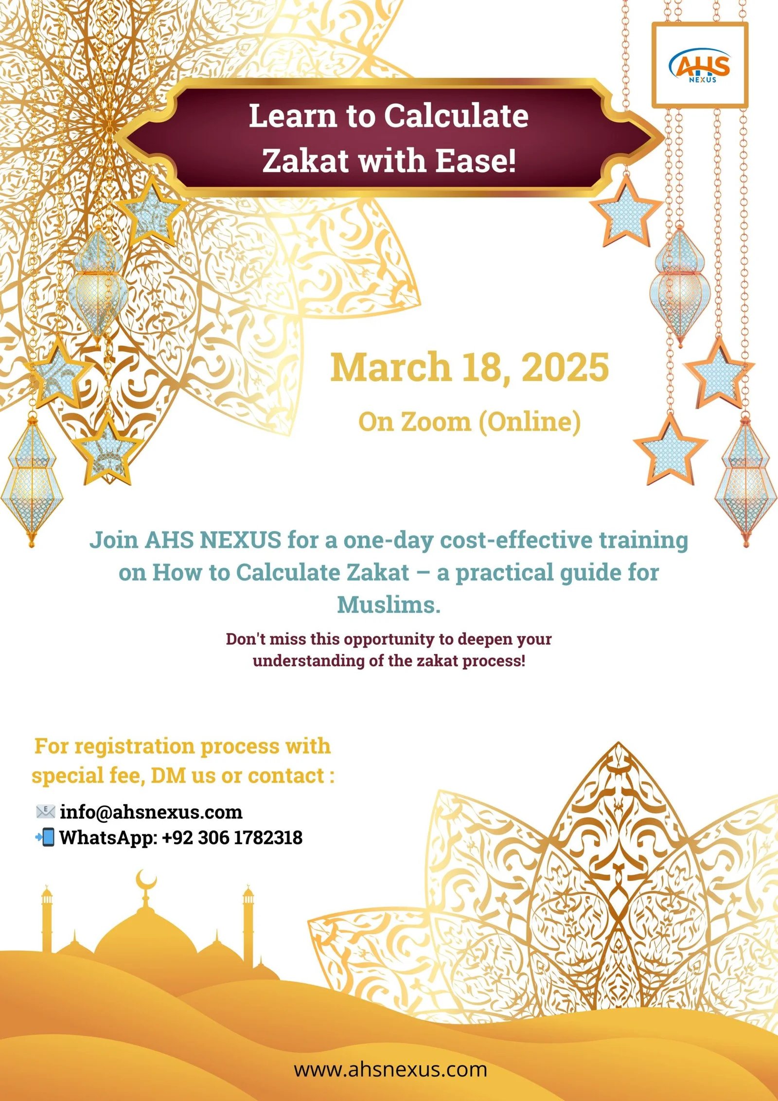 One-Day Cost Effective Training on How to Calculate Zakat