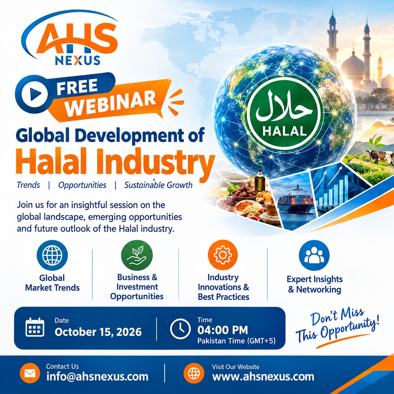 AHS Nexus Announces Free Global Webinar on Halal Industry Trends, Investment Opportunities & Sustainable Growth